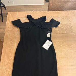 RACHEL Rachel Roy Black One-Shoulder Dress